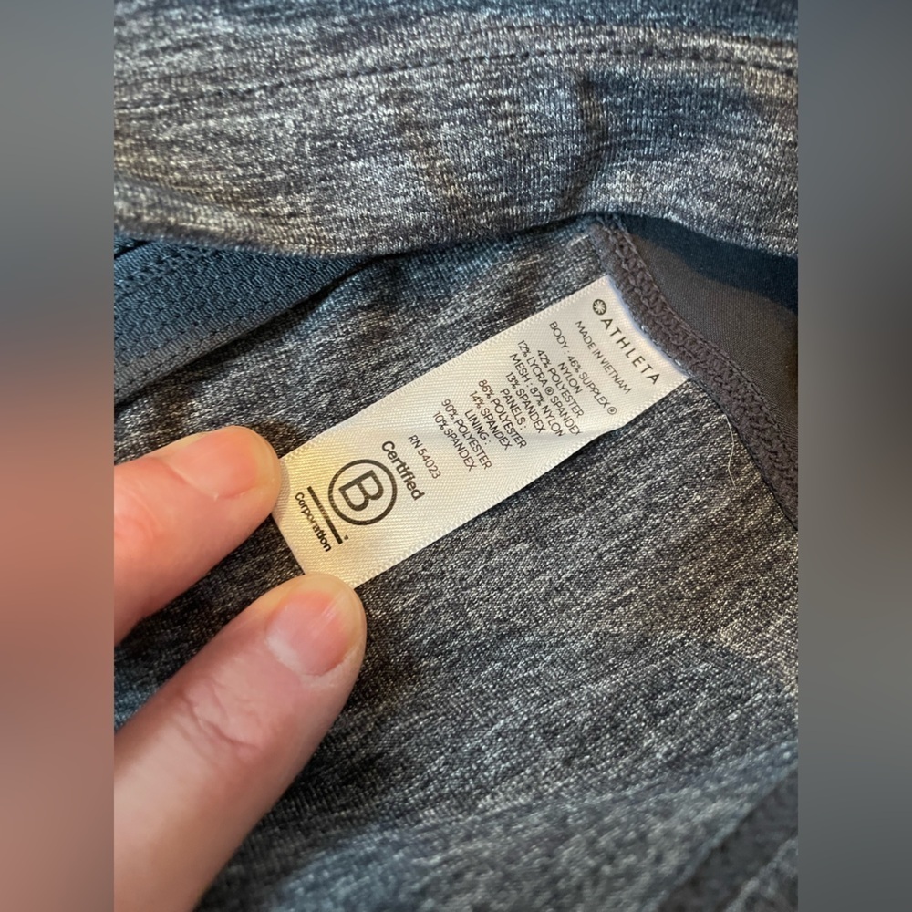 Athleta Excursion Hybrid Skort Gray Heather Mini Skirt Shorts Women’s Size S - Picture 4 of 10